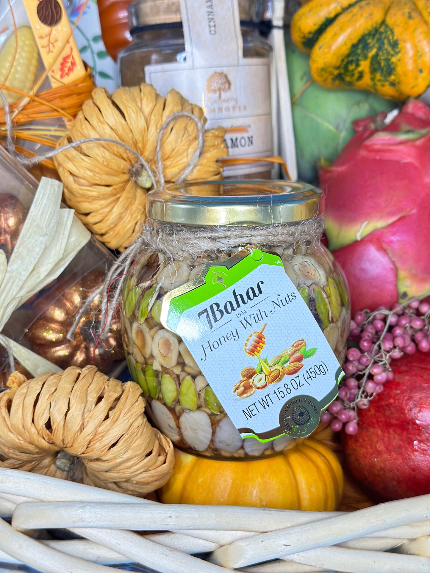 Thanksgiving Basket with Fall-Style Fresh Flowers