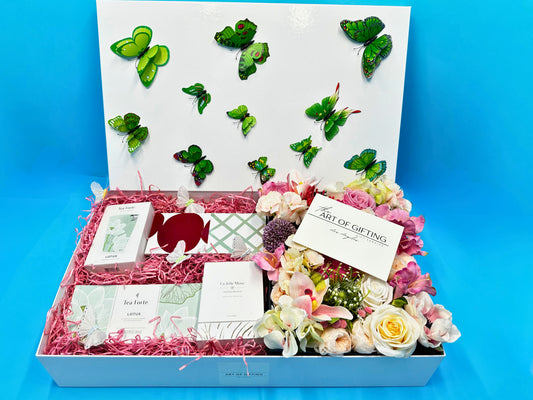 #34 Enjoy Yourself Large Gift Box with Flowers