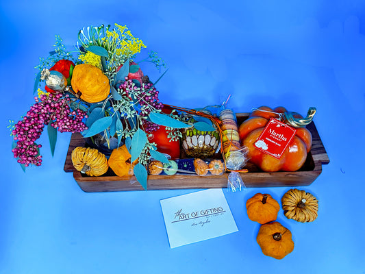 Thanksgiving Joy Tray with treats and Souvenirs