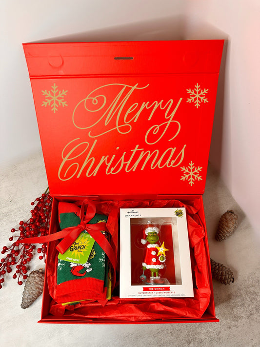 #100 Grinch Merry Christmas Gift Box