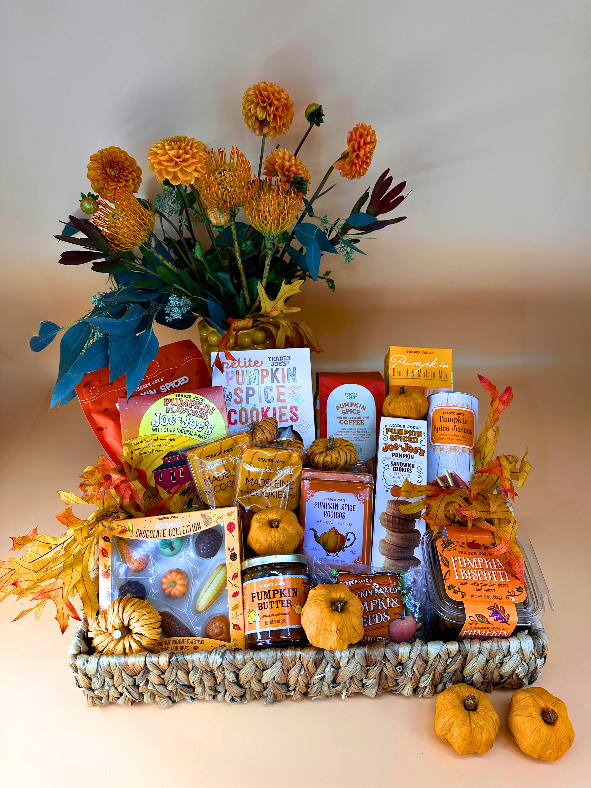 Trader Joe's Thanksgiving basket with treats